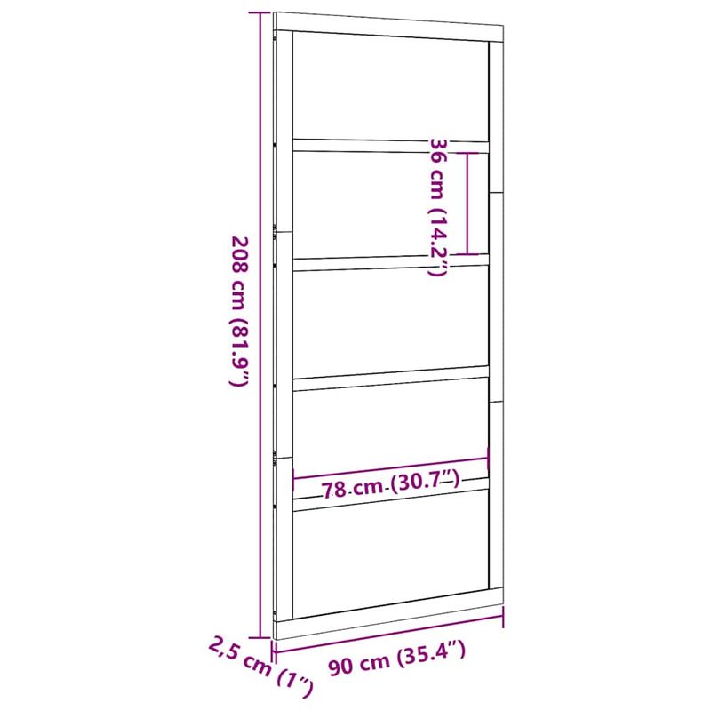 Casa si Gradina - Constructii - Usi interior, exterior si garaj - Usi interior - Usa hambar Maro 100 x 210 cm Lemn masiv de pin - Infinity.ro