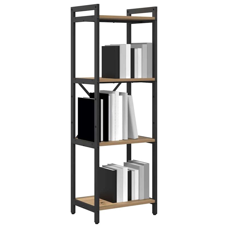 Casa si Gradina - Mobilier - Biblioteci si rafturi - Biblioteci - Biblioteca stejar artizanal 40 x 30 x 118 cm Lemn si otel - Infinity.ro