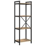 Casa si Gradina - Mobilier - Biblioteci si rafturi - Biblioteci - Biblioteca stejar artizanal 40 x 30 x 118 cm Lemn si otel - Infinity.ro