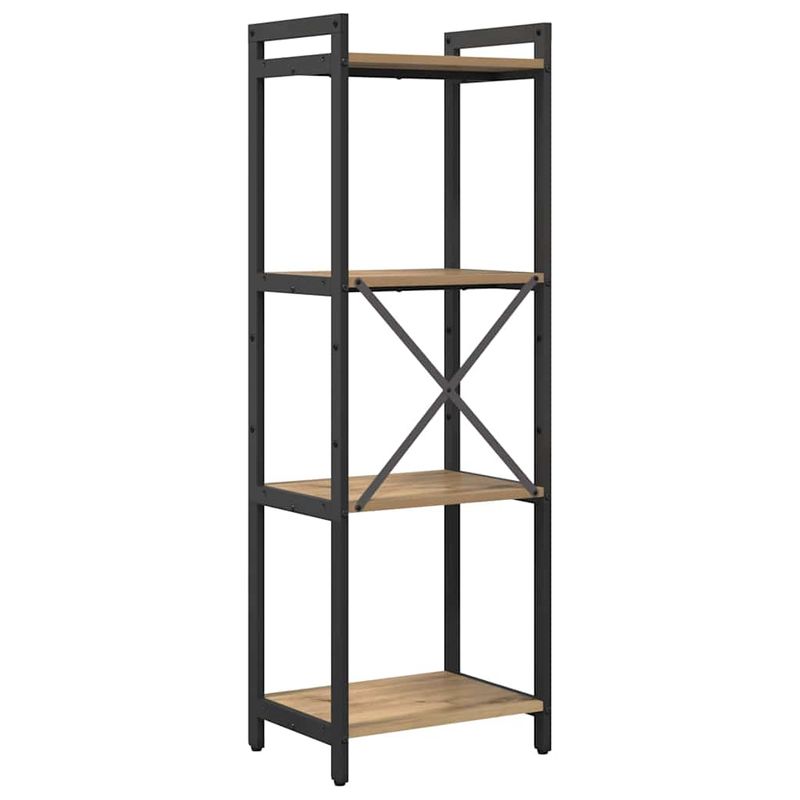 Casa si Gradina - Mobilier - Biblioteci si rafturi - Biblioteci - Biblioteca stejar artizanal 40 x 30 x 118 cm Lemn si otel - Infinity.ro