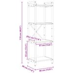 Casa si Gradina - Mobilier - Biblioteci si rafturi - Biblioteci - Biblioteca stejar artizanal 40 x 30 x 118 cm Lemn si otel - Infinity.ro