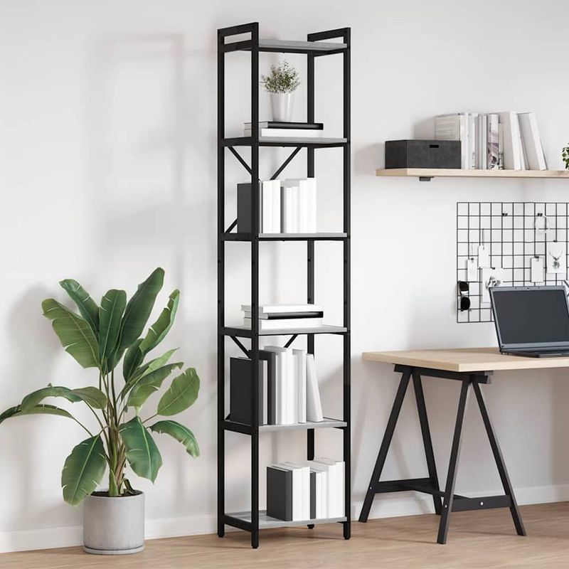 Casa si Gradina - Mobilier - Biblioteci si rafturi - Biblioteci - Biblioteca sonoma gri 40 x 30 x 188 cm Lemn compozit - Infinity.ro