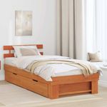 Casa si Gradina - Mobilier - Paturi si accesorii - Paturi - Cadru de pat Maro ceruit 90 x 190 cm Lemn de brad solid - Infinity.ro