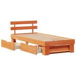 Casa si Gradina - Mobilier - Paturi si accesorii - Paturi - Cadru de pat Maro ceruit 90 x 190 cm Lemn de brad solid - Infinity.ro