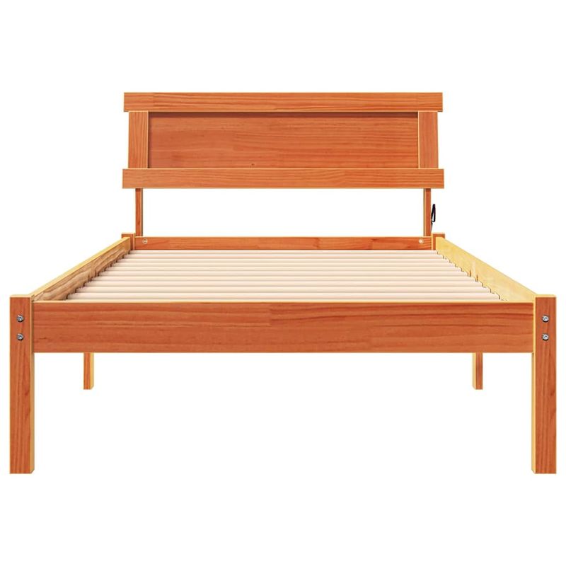 Casa si Gradina - Mobilier - Paturi si accesorii - Paturi - Cadru de pat Maro ceruit 75 x 190 cm Lemn de brad - Infinity.ro