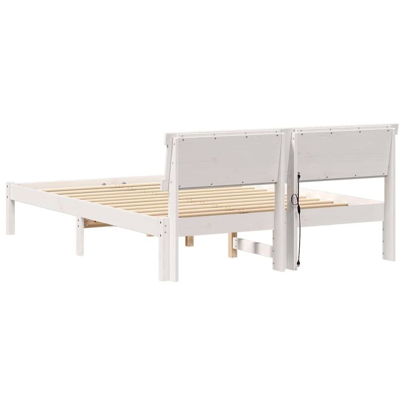 Casa si Gradina - Mobilier - Paturi si accesorii - Paturi - Cadru de pat Alb 120 x 190 cm Lemn de brad - Infinity.ro