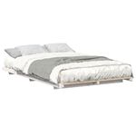 Casa si Gradina - Mobilier - Paturi si accesorii - Paturi - Cadru de pat de podea Alb 120 x190 cm Lemn masiv de pin - Infinity.ro