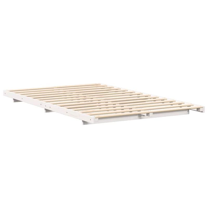 Casa si Gradina - Mobilier - Paturi si accesorii - Paturi - Cadru de pat de podea Alb 120 x190 cm Lemn masiv de pin - Infinity.ro