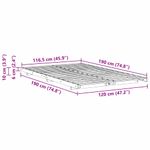 Casa si Gradina - Mobilier - Paturi si accesorii - Paturi - Cadru de pat de podea Alb 120 x190 cm Lemn masiv de pin - Infinity.ro