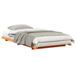 Casa si Gradina - Mobilier - Paturi si accesorii - Paturi - Cadru de pat de podea Maro ceruit 80 x 220 cm Lemn masiv de pin - Infinity.ro