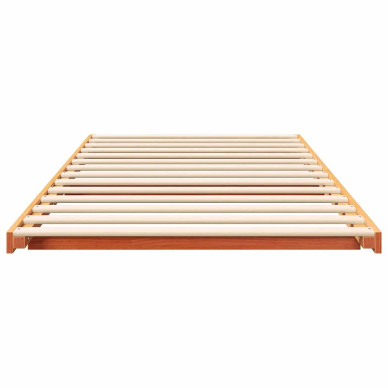 Casa si Gradina - Mobilier - Paturi si accesorii - Paturi - Cadru de pat de podea Maro ceruit 80 x 220 cm Lemn masiv de pin - Infinity.ro