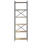 Casa si Gradina - Mobilier - Biblioteci si rafturi - Biblioteci - Biblioteca Stejar sonoma 60 x 30 x 188 cm MDF si Otel - Infinity.ro