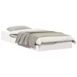 Casa si Gradina - Mobilier - Paturi si accesorii - Paturi - Cadru de pat de podea Alb 80 x 210 cm Lemn de brad solid - Infinity.ro