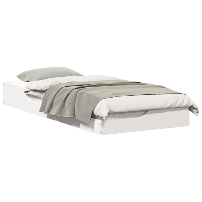 Casa si Gradina - Mobilier - Paturi si accesorii - Paturi - Cadru de pat de podea Alb 80 x 210 cm Lemn de brad solid - Infinity.ro
