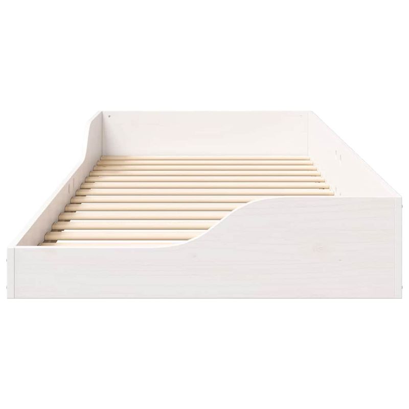 Casa si Gradina - Mobilier - Paturi si accesorii - Paturi - Cadru de pat de podea Alb 80 x 210 cm Lemn de brad solid - Infinity.ro