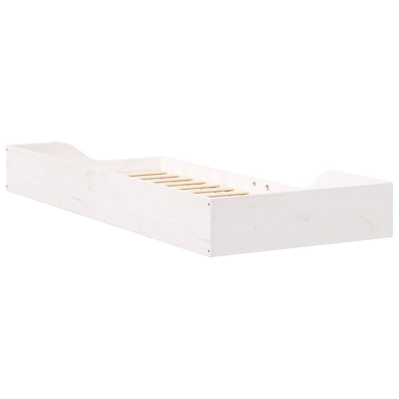 Casa si Gradina - Mobilier - Paturi si accesorii - Paturi - Cadru de pat de podea Alb 80 x 210 cm Lemn de brad solid - Infinity.ro