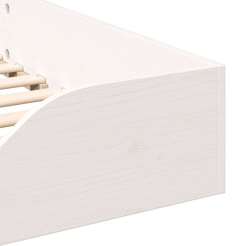Casa si Gradina - Mobilier - Paturi si accesorii - Paturi - Cadru de pat de podea Alb 80 x 210 cm Lemn de brad solid - Infinity.ro