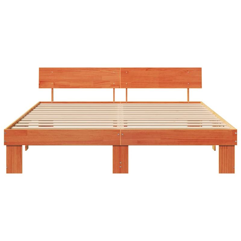 Casa si Gradina - Mobilier - Paturi si accesorii - Paturi - Cadru de pat cu headboard Maro ceruit 180 x 200 cm Lemn de brad - Infinity.ro