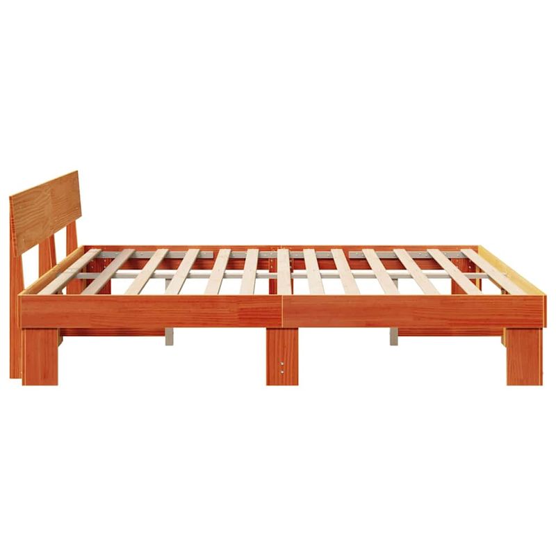 Casa si Gradina - Mobilier - Paturi si accesorii - Paturi - Cadru de pat cu headboard Maro ceruit 180 x 200 cm Lemn de brad - Infinity.ro