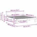 Casa si Gradina - Mobilier - Paturi si accesorii - Paturi - Cadru de pat cu headboard Maro ceruit 180 x 200 cm Lemn de brad - Infinity.ro