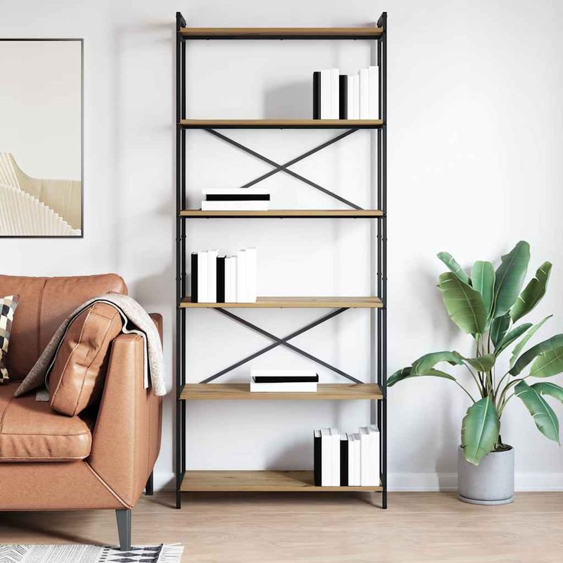 Casa si Gradina - Mobilier - Biblioteci si rafturi - Biblioteci - Biblioteca stejar artizanal 80 x 30 x 188 cm Lemn compozit - Infinity.ro