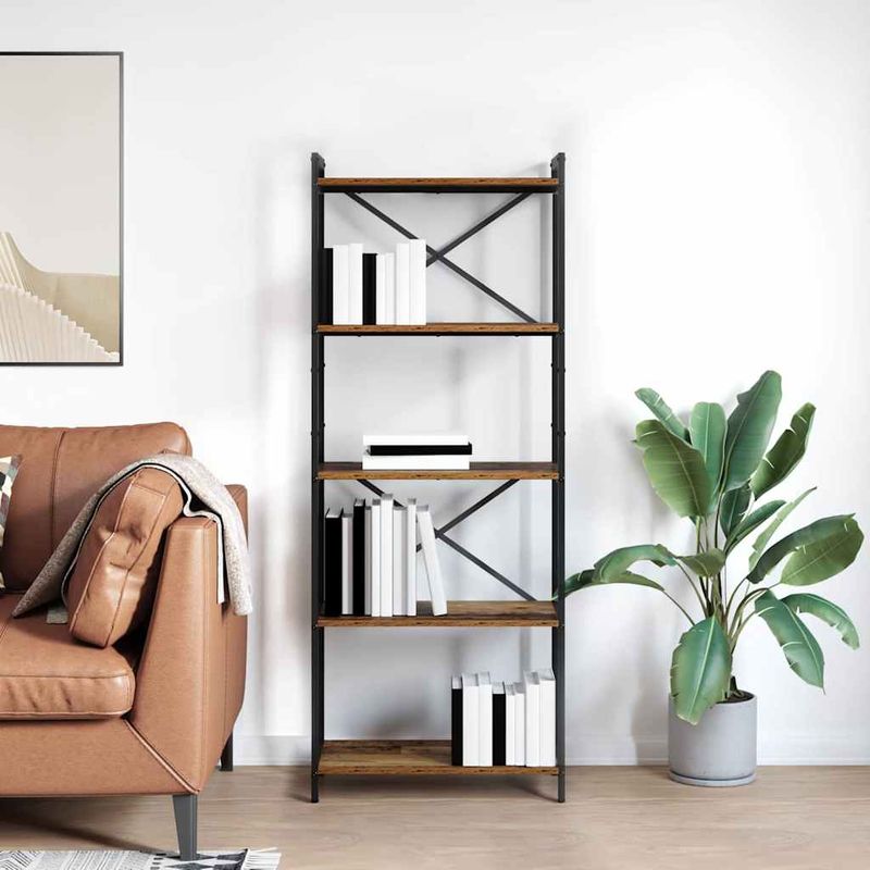 Casa si Gradina - Mobilier - Biblioteci si rafturi - Biblioteci - Biblioteca Lemn vechi 60 x 30 x 153 cm Lemn compozit - Infinity.ro