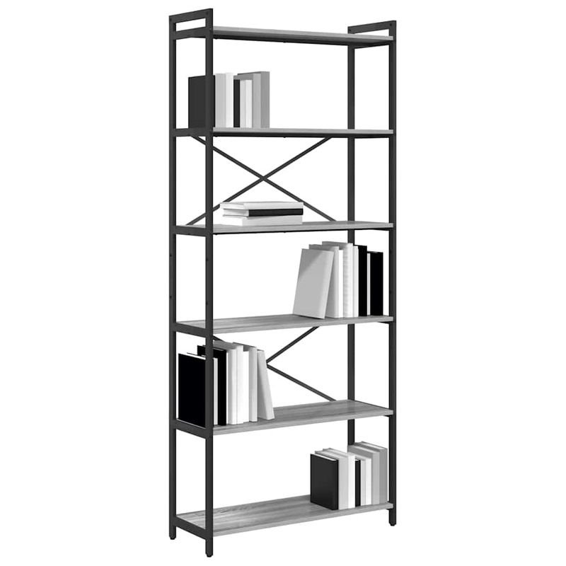 Casa si Gradina - Mobilier - Biblioteci si rafturi - Biblioteci - Biblioteca sonoma gri 80 x 30 x 188 cm Lemn compozit - Infinity.ro