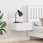 Casa si Gradina - Mobilier - Comode si corpuri - Noptiere - Noptiera Montata pe Perete cu sertar Pe perete Alb 44 x 32.5 x 40 cm - Infinity.ro