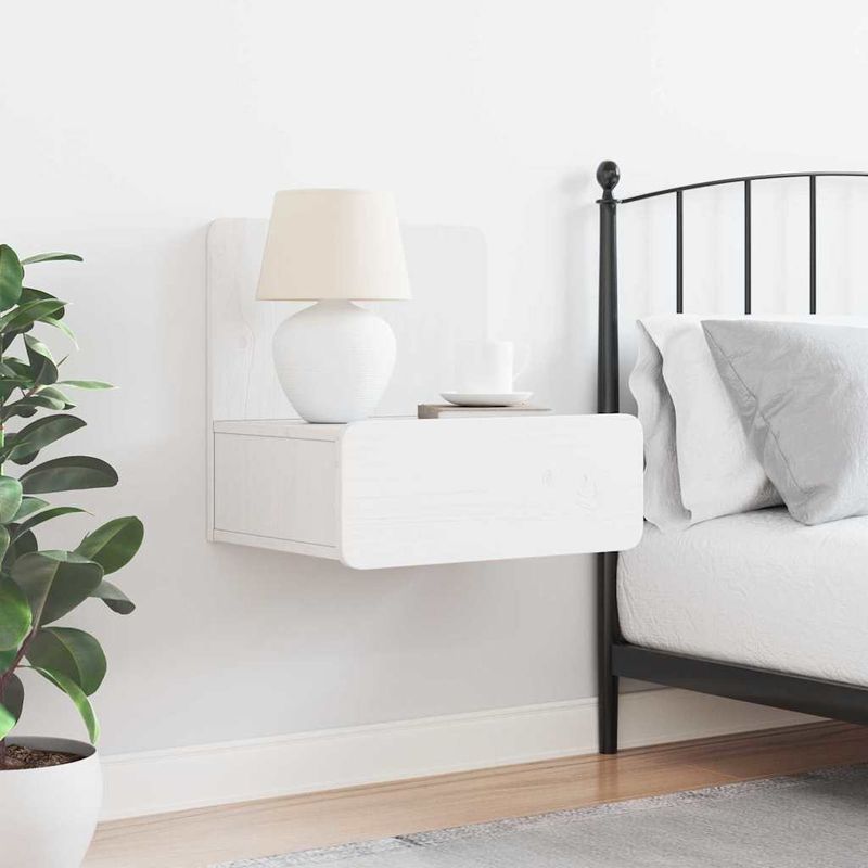 Casa si Gradina - Mobilier - Comode si corpuri - Noptiere - Noptiera Montata pe Perete cu sertar Pe perete Alb 44 x 32.5 x 40 cm - Infinity.ro