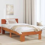 Casa si Gradina - Mobilier - Paturi si accesorii - Paturi - Cadru de pat Maro ceruit 100 x 200 cm Lemn de brad solid - Infinity.ro