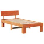 Casa si Gradina - Mobilier - Paturi si accesorii - Paturi - Cadru de pat Maro ceruit 100 x 200 cm Lemn de brad solid - Infinity.ro