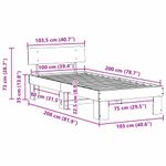 Casa si Gradina - Mobilier - Paturi si accesorii - Paturi - Cadru de pat Maro ceruit 100 x 200 cm Lemn de brad solid - Infinity.ro