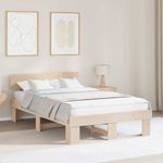 Casa si Gradina - Mobilier - Paturi si accesorii - Paturi - Cadru de pat cu headboard Maro 120 x 200 cm Lemn de brad solid - Infinity.ro