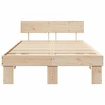 Casa si Gradina - Mobilier - Paturi si accesorii - Paturi - Cadru de pat cu headboard Maro 120 x 200 cm Lemn de brad solid - Infinity.ro