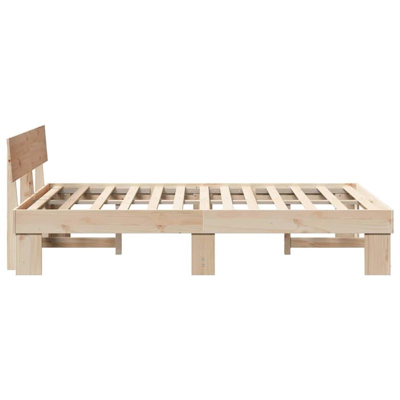 Casa si Gradina - Mobilier - Paturi si accesorii - Paturi - Cadru de pat cu headboard Maro 120 x 200 cm Lemn de brad solid - Infinity.ro