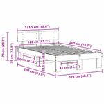 Casa si Gradina - Mobilier - Paturi si accesorii - Paturi - Cadru de pat cu headboard Maro 120 x 200 cm Lemn de brad solid - Infinity.ro
