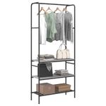 Casa si Gradina - Mobilier - Organizare si depozitare - Cuiere - Suport pentru haine cu rafturi sonoma gri 77 x 30 x 171 cm - Infinity.ro