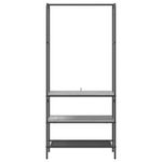 Casa si Gradina - Mobilier - Organizare si depozitare - Cuiere - Suport pentru haine cu rafturi sonoma gri 77 x 30 x 171 cm - Infinity.ro
