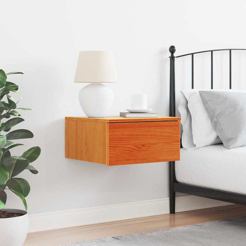 Casa si Gradina - Mobilier - Comode si corpuri - Noptiere - Noptiera Montata pe Perete Maro ceruit 37 x 35 x 18.5 cm - Infinity.ro