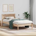 Casa si Gradina - Mobilier - Paturi si accesorii - Paturi - Cadru de pat Maro 90 x 190 cm Lemn de brad solid - Infinity.ro