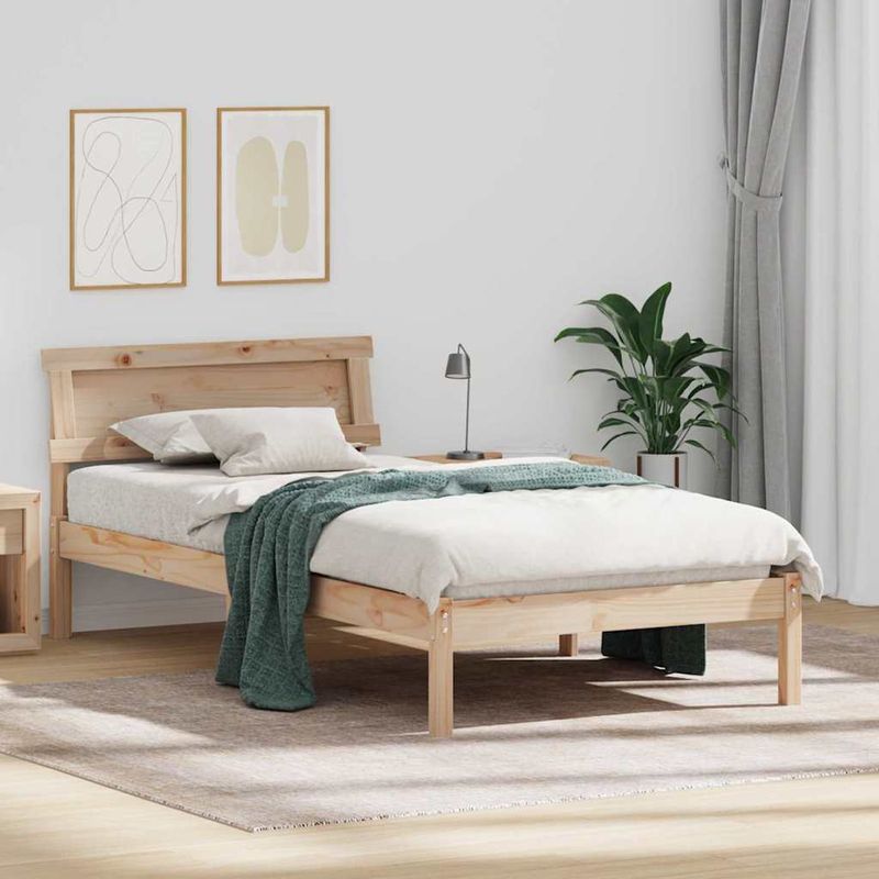 Casa si Gradina - Mobilier - Paturi si accesorii - Paturi - Cadru de pat Maro 90 x 190 cm Lemn de brad solid - Infinity.ro