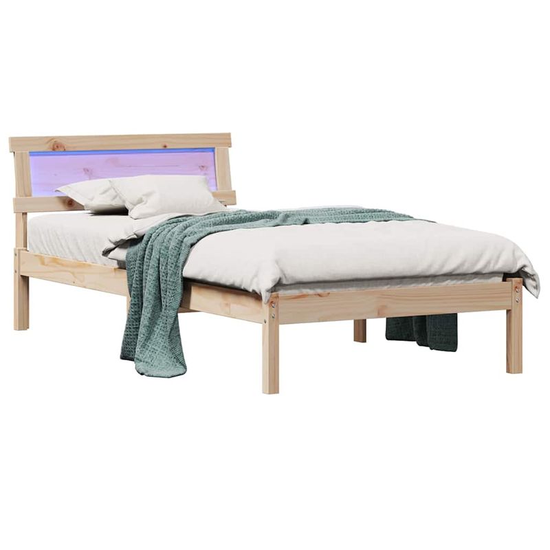 Casa si Gradina - Mobilier - Paturi si accesorii - Paturi - Cadru de pat Maro 90 x 190 cm Lemn de brad solid - Infinity.ro