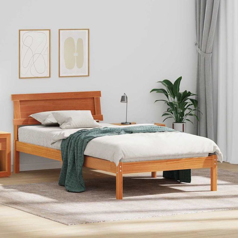 Casa si Gradina - Mobilier - Paturi si accesorii - Paturi - Cadru de pat ceara maro Maro ceruit 90 x 200 cm - Infinity.ro