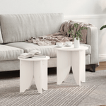 Casa si Gradina - Mobilier - Mese si birouri - Masute de cafea - Set de masute de cafea 2 pcs Alb 41.5 x 41.5 x 44 cm - Infinity.ro