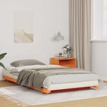 Casa si Gradina - Mobilier - Paturi si accesorii - Paturi - Cadru de pat de podea Maro ceruit 80 x 200 cm Lemn masiv de pin - Infinity.ro