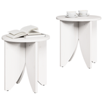 Casa si Gradina - Mobilier - Mese si birouri - Masute de cafea - Set de masute de cafea 2 pcs Alb 41.5 x 41.5 x 44 cm - Infinity.ro