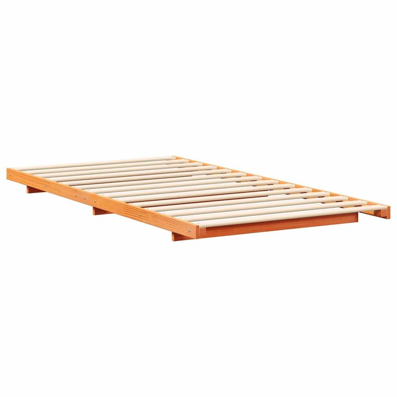 Casa si Gradina - Mobilier - Paturi si accesorii - Paturi - Cadru de pat de podea Maro ceruit 80 x 200 cm Lemn masiv de pin - Infinity.ro