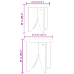 Casa si Gradina - Mobilier - Mese si birouri - Masute de cafea - Set de masute de cafea 2 pcs Alb 41.5 x 41.5 x 44 cm - Infinity.ro