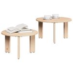 Casa si Gradina - Mobilier - Mese si birouri - Masute de cafea - Set de masute de cafea 2 pcs natural 47.5 x 47.5 x 27 cm - Infinity.ro