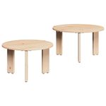 Casa si Gradina - Mobilier - Mese si birouri - Masute de cafea - Set de masute de cafea 2 pcs natural 47.5 x 47.5 x 27 cm - Infinity.ro